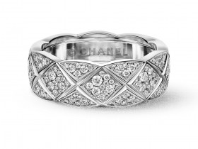 CHANEl Coco Crush 镶嵌圆形切割天然钻石白金戒指几折回收？
