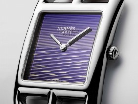 最新款纳米硅晶的蓝色暮光Hermès  Cape Cod Crépuscule 腕表回收价格几折