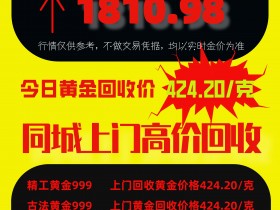 周四(3月16日)今日徐州丰沛萧砀淮北永城宿州回收典当抵押黄金价格多少钱一克?
