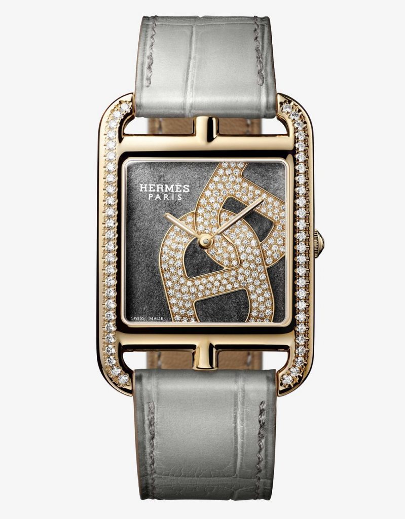 『奢侈品名表鉴定回收』Hermès  Cape Cod 银曜石表盘Chaîne d’ancre腕表