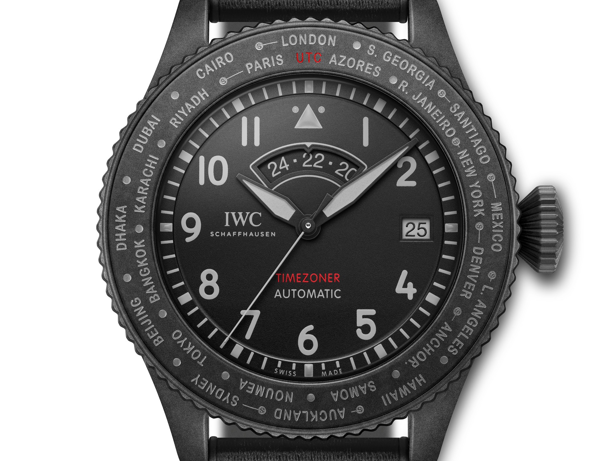 『IWC 鉴定回收』IWC Ceratanium 瓷化钛金属表壳世界时腕表